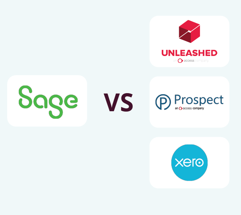 sage vs prospect vs unleashed vs xero