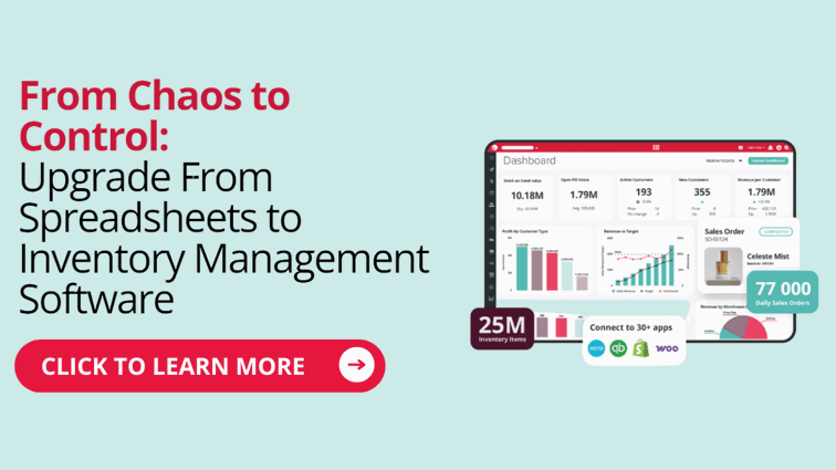 promo banner upgrade from spreadsheets to inventory management software