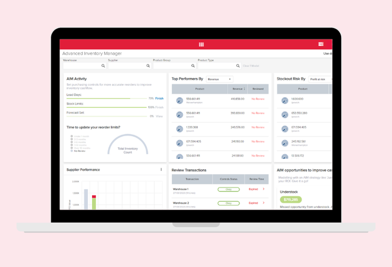 improve operational efficiency in manufacturing inventory software screenshot