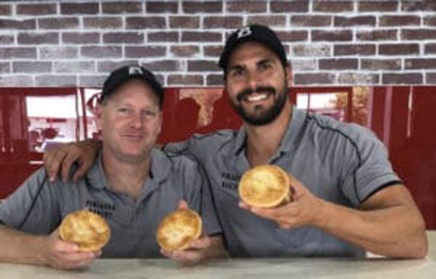 Pinjarra staff holding pies