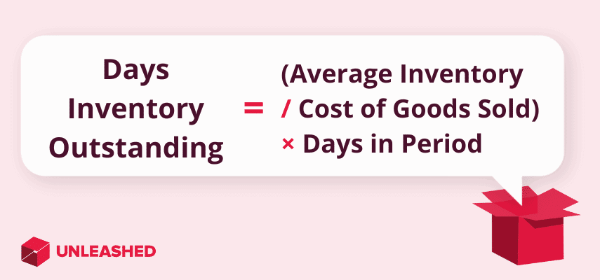 Days inventory outstanding DIO formula