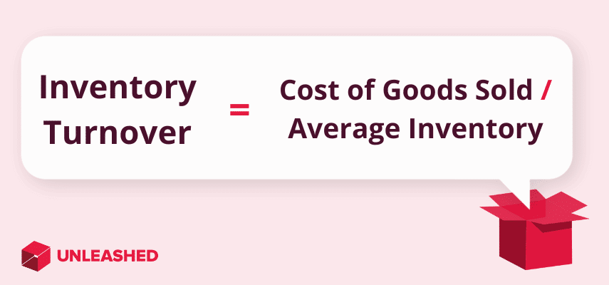 inventory turnover ratio formula