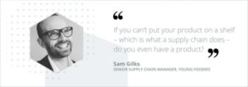 Sam Gilks quote about product on shelves