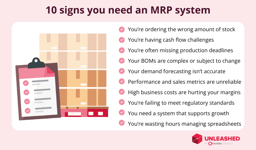 signs you need an MRP system