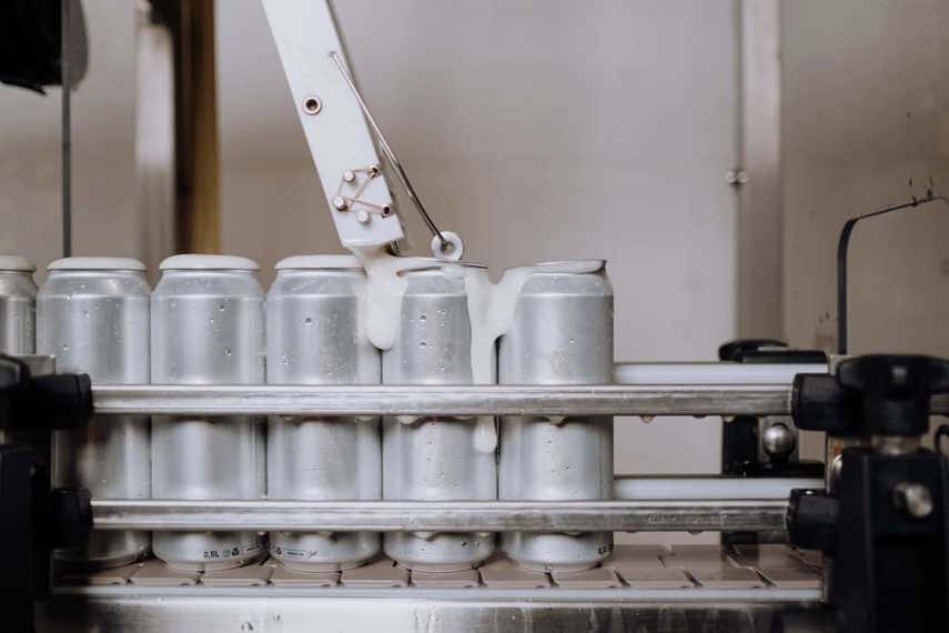 factory automation of cans on a production line