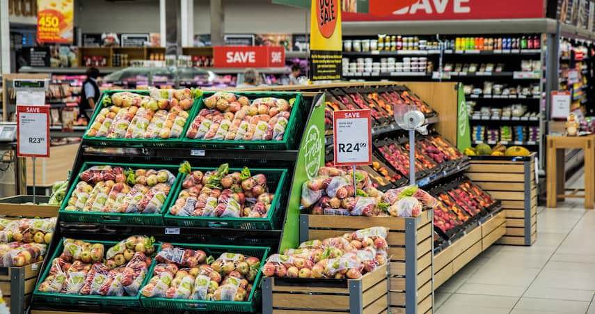 an endless aisle of fresh product products