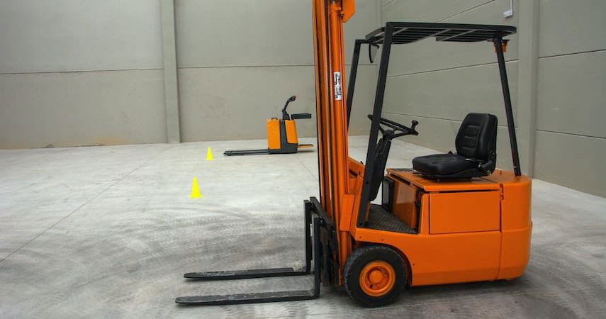 forklift used in warehouse management